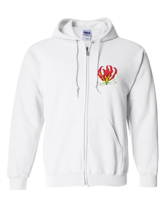 Karthigai Poo Zip-Up Hooded Sweatshirt (Unisex)