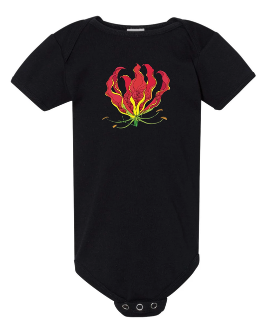 Karthigai Poo Baby Short Sleeve Onesie (Unisex) v2